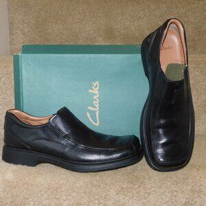 Clarks | Shoes | Mens Clarks Black Leather Code Loafers Worn  display picture 1